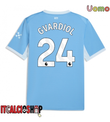 Manchester City Josko Gvardiol #24 Prima Maglia 2026-27 Manica Corta